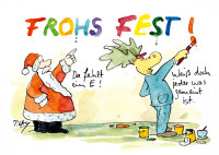 Peter Gaymann Postkarte Weihnachten Frohs Fest!