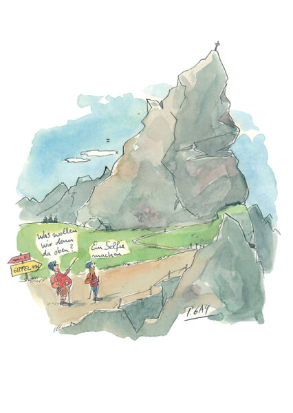 Peter Gaymann Postkarte Selfie