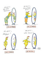 Peter Gaymann Postkarte Die ersten Fältchen