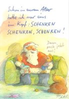 Peter Gaymann Briefkarte Weihnachten Schenken Schenken Schenken