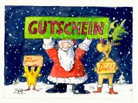 Briefkarte Peter Gaymann Gutschein