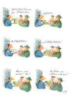 Peter Gaymann Briefkarte Stellen, Legen, Aufklappen