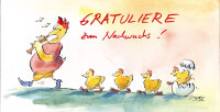 Postkarte Peter Gaymann XXL Gratuliere zum Nachwuchs