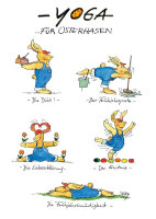 Postkarte Peter Gaymann Yoga für Osterhasen