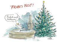 Peter Gaymann Postkarte Weihnachten Frohes Fest - einfach...