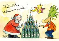 Peter Gaymann Postkarte Weihnachten Fröhliche...