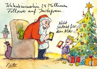 Peter Gaymann Postkarte Weihnachten 24 Millionen Follover...