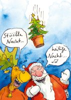 Peter Gaymann Postkarte Weihnachten Stiiille Nacht......