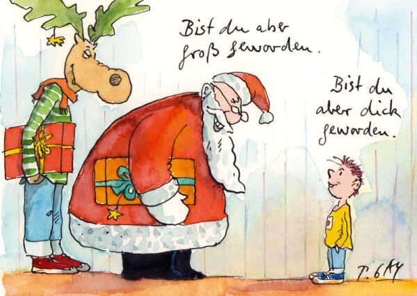 Postkarte Peter Gaymann Du bist aber groß geworden