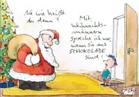 Peter Gaymann Postkarte Weihnachten Na wie heißt du denn?