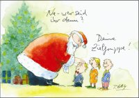 Peter Gaymann Postkarte Weihnachten Na wer...Deine...