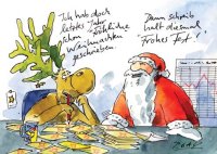 Peter Gaymann Postkarte Weihnachten Ich hab doch letztes...