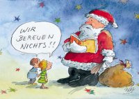 Peter Gaymann Postkarte Weihnachten Wir bereuen nichts