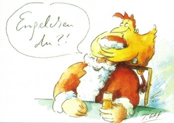 Peter Gaymann Postkarte Weihnachten Engelchen