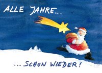 Peter Gaymann Postkarte Weihnachten Alle Jahre schon wieder