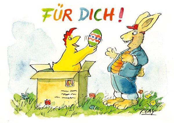 Peter Gaymann Postkarte Ostern für Dich