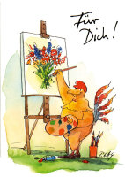 Postkarte Peter Gaymann Blumen für Dich!
